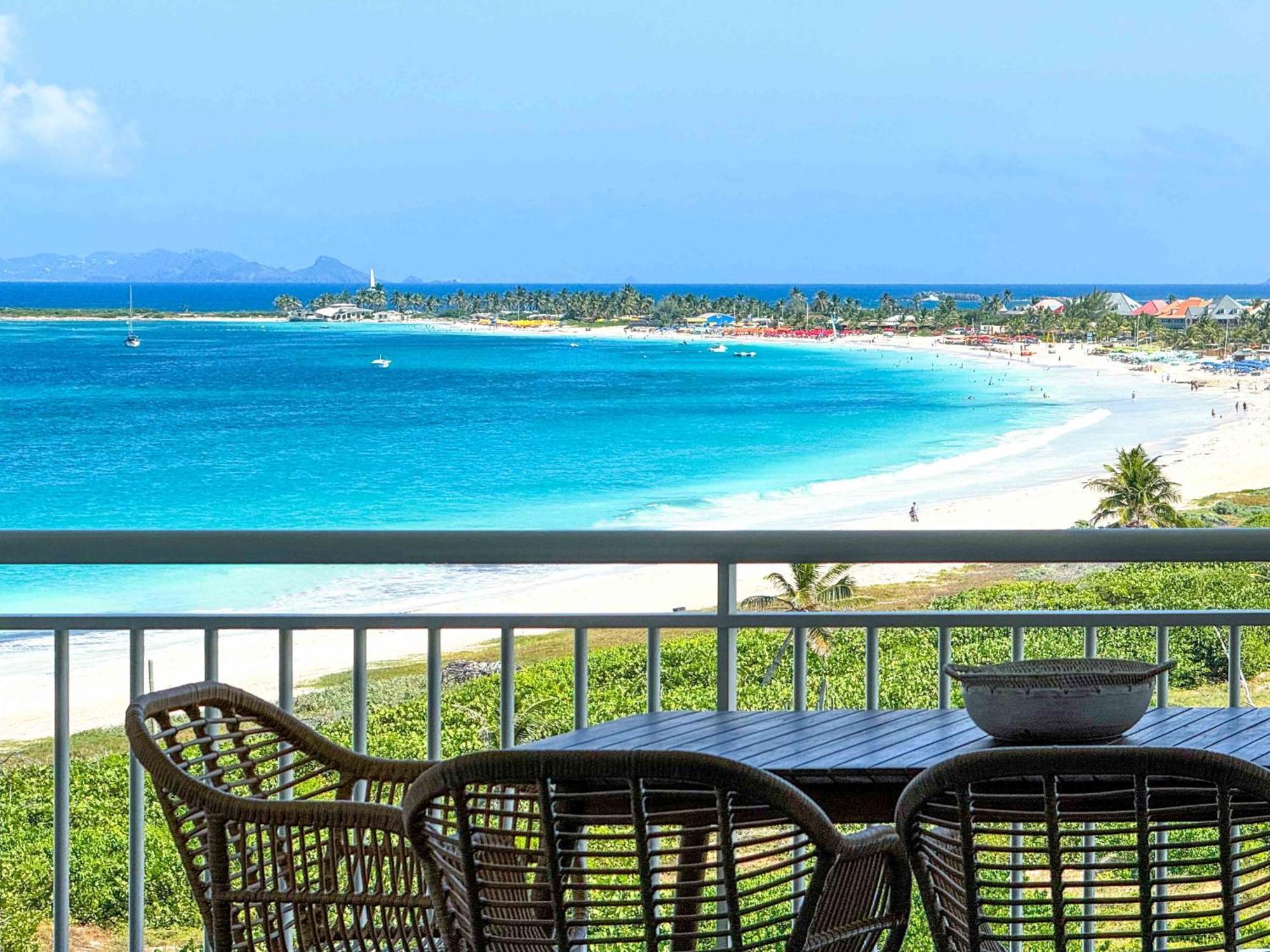Top Floor Unit 520 Ft2 - 48 M2 With Stunning Dominant View On Ocean, St Barth, Orient Bay Cul de Sac Dış mekan fotoğraf